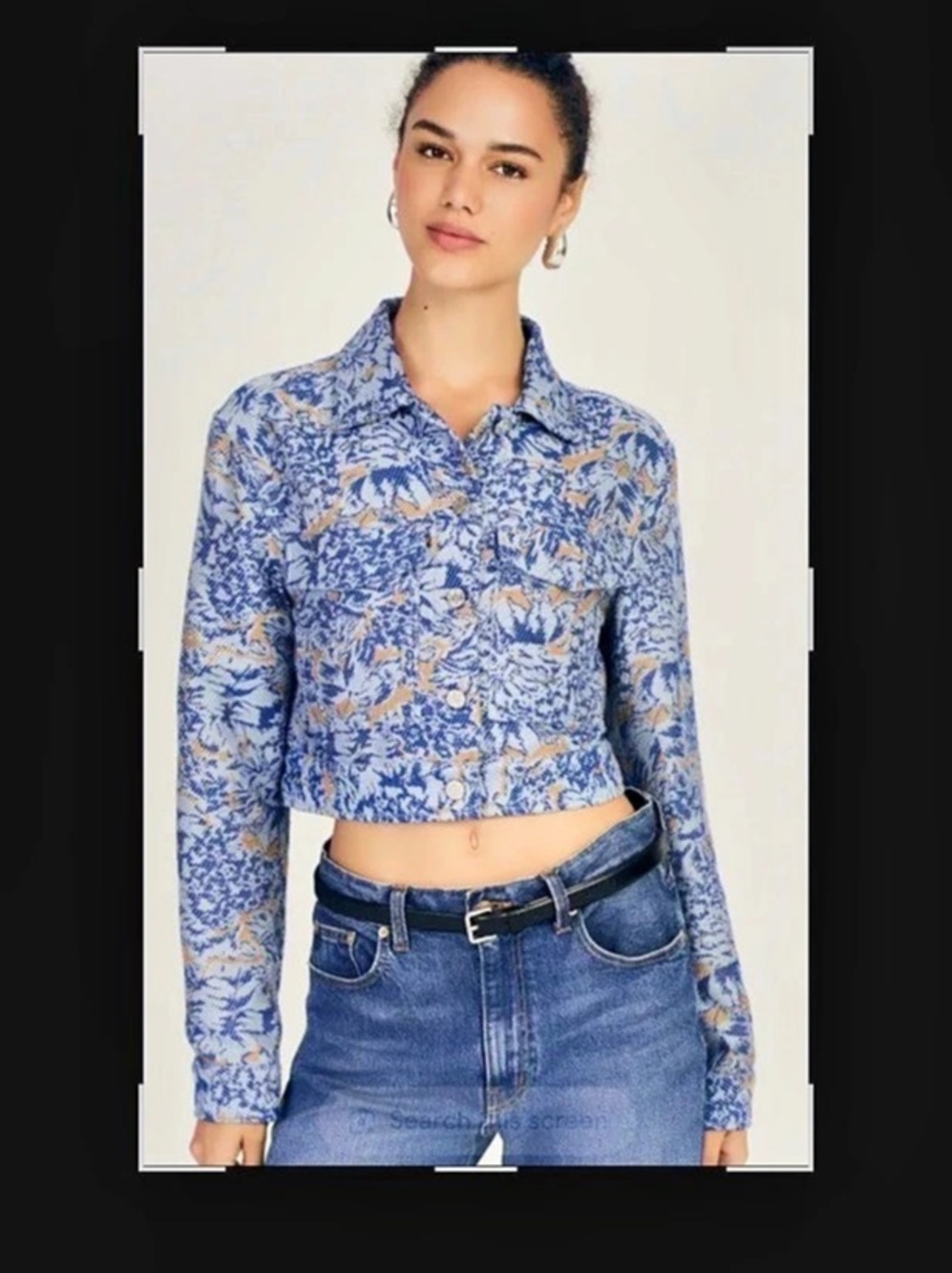 Derek Lam 10 Crosby Cropped Jacket in Blue & White & Gold Size 10 New W/O Tags
